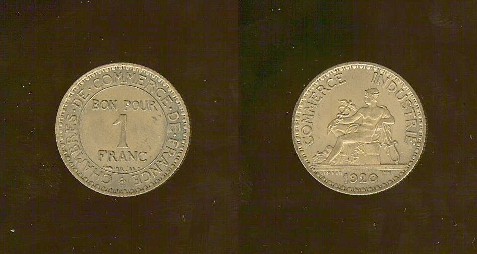 1 franc Chambres de Commerce 1920 SUP+